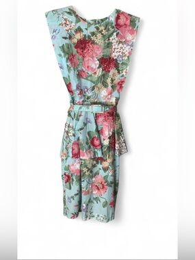 🌸 Stunning Vintage Eber San Francisco Floral Peplum Dress 🌸